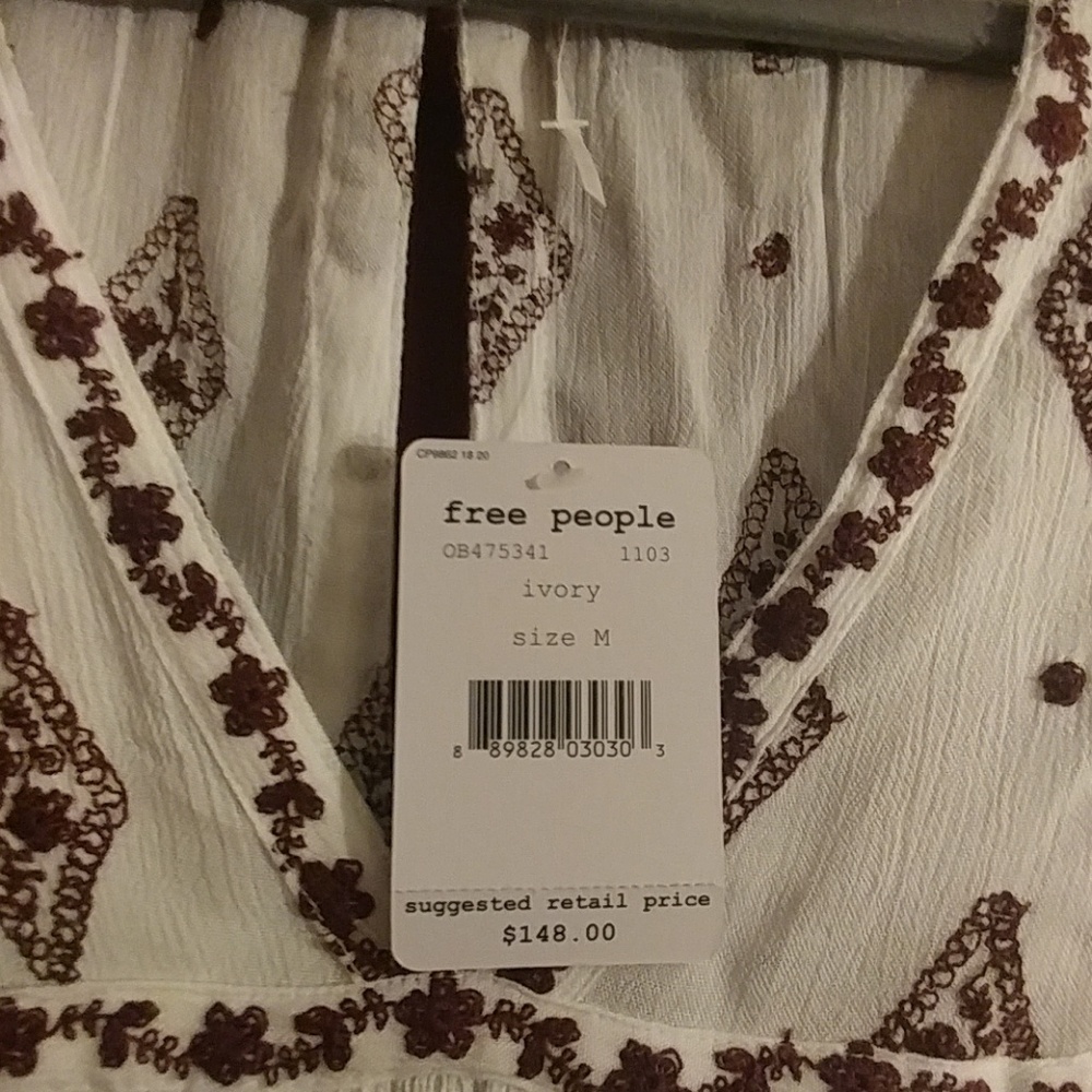 NWT Free People Boho Embroided Tunic/Dress - Picture 5 of 7